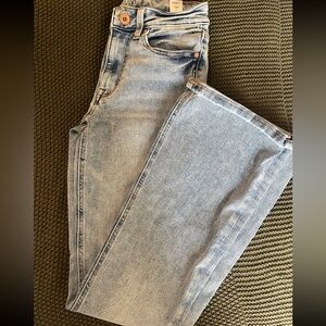 Edgy Women's Light Blue Flare Jeans